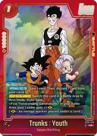 Trunks : Youth - ST01-013 (Alternate Art) — Story Booster 01