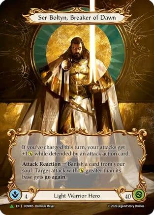 Ser Boltyn, Breaker of Dawn (Marvel) - CON005 — Flesh and Blood: Promo Cards