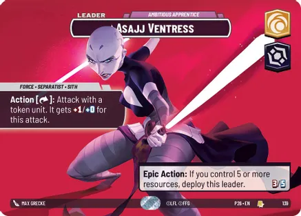 Asajj Ventress - Ambitious Apprentice (Prize Wall) — Galactic Championship 2026