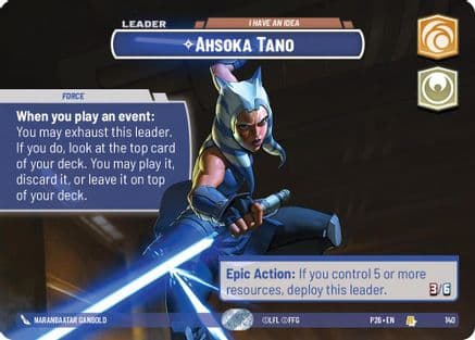 Ahsoka Tano - I Have an Idea (Prize Wall) — Galactic Championship 2026