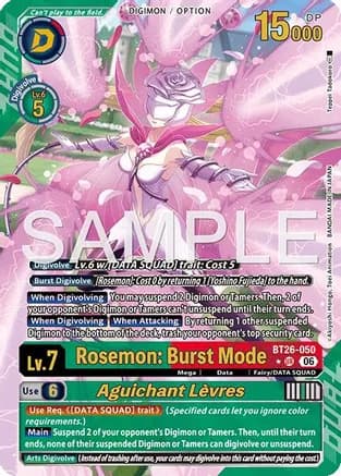 Rosemon: Burst Mode // Aguichant Levres (Alternate Art) — Timeless Bonds