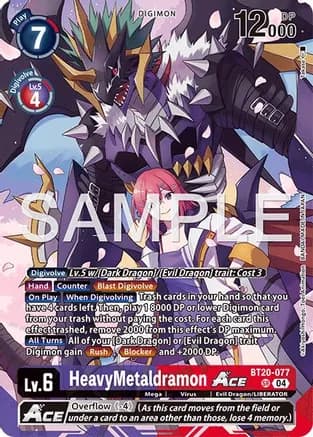 HeavyMetaldramon ACE — Limited Card Pack -Final Crest-