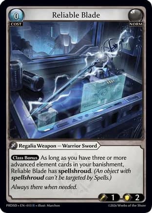 Reliable Blade — .asphodel/paradise Starter Decks