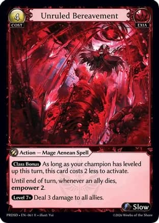 Unruled Bereavement — .asphodel/paradise Starter Decks