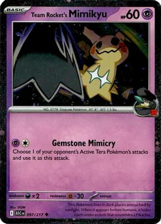 Team Rocket's Mimikyu - 097/217 (Cosmos Holo) — Blister Exclusives