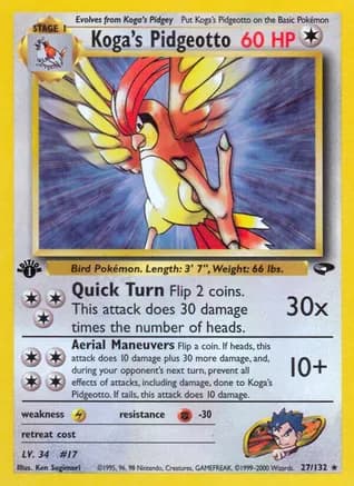 Koga's Pidgeotto — Gym Challenge