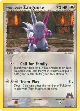 Team Magma's Zangoose — EX Team Magma vs Team Aqua