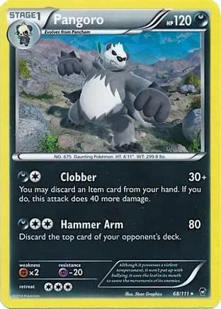 Pangoro - 68/111 (Cracked Ice Holo) — Deck Exclusives