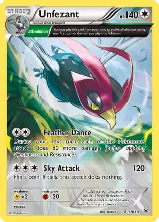 Unfezant (81 Delta) — XY - Roaring Skies